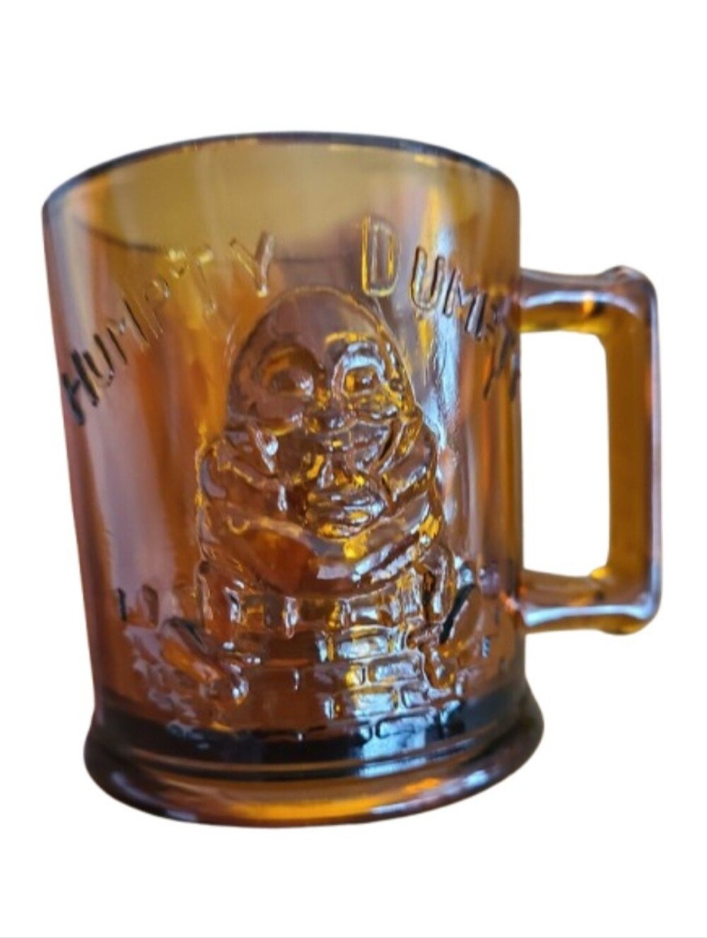 Vintage 1950's Indiana Glass Nursery Rhyme Embossed Mug Humpty Dumpty
